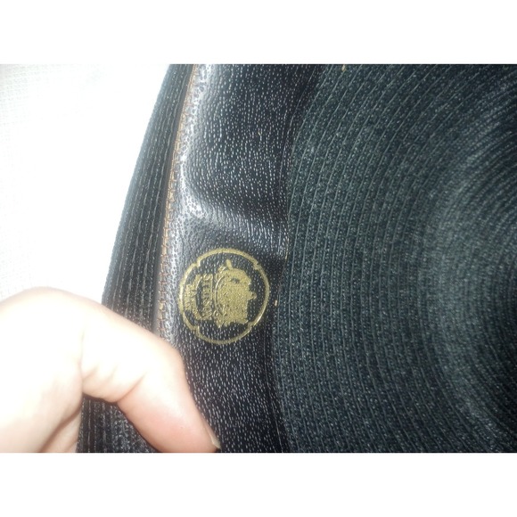 Stetson Wallersein Straw Vintage Fedora Blk Banded 6 5/8 - Picture 4 of 6